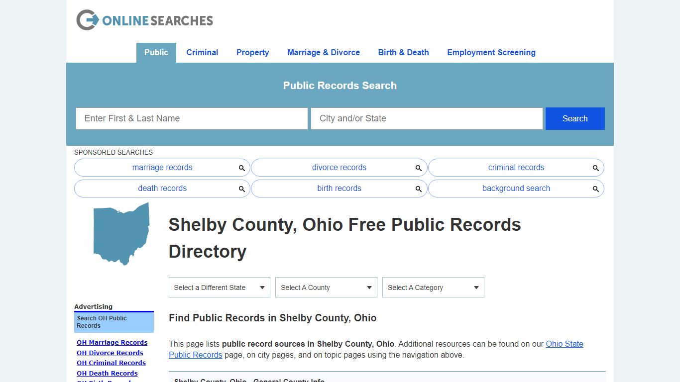 Shelby County, Ohio Public Records Directory